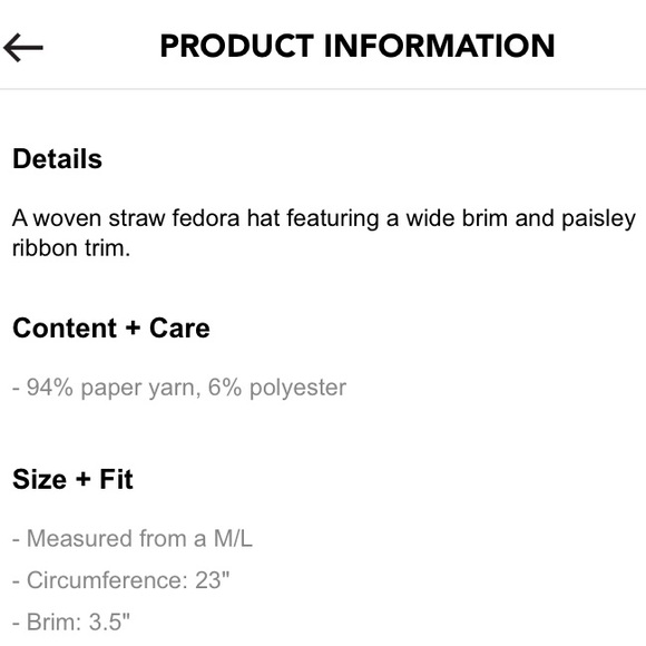 BNWT Paisley Trim Straw Hat - Picture 3 of 5